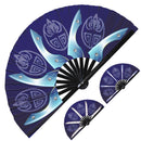 Kitana Hand Fan Folding Fan UV Glow Hand Fans Cosplay Hand Fan Halloween Kitana Fan Folding UV Glow Bamboo Fan Kitana Accessory Kitana Cosplay