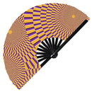 Optical Illusion Bamboo Hand Fan