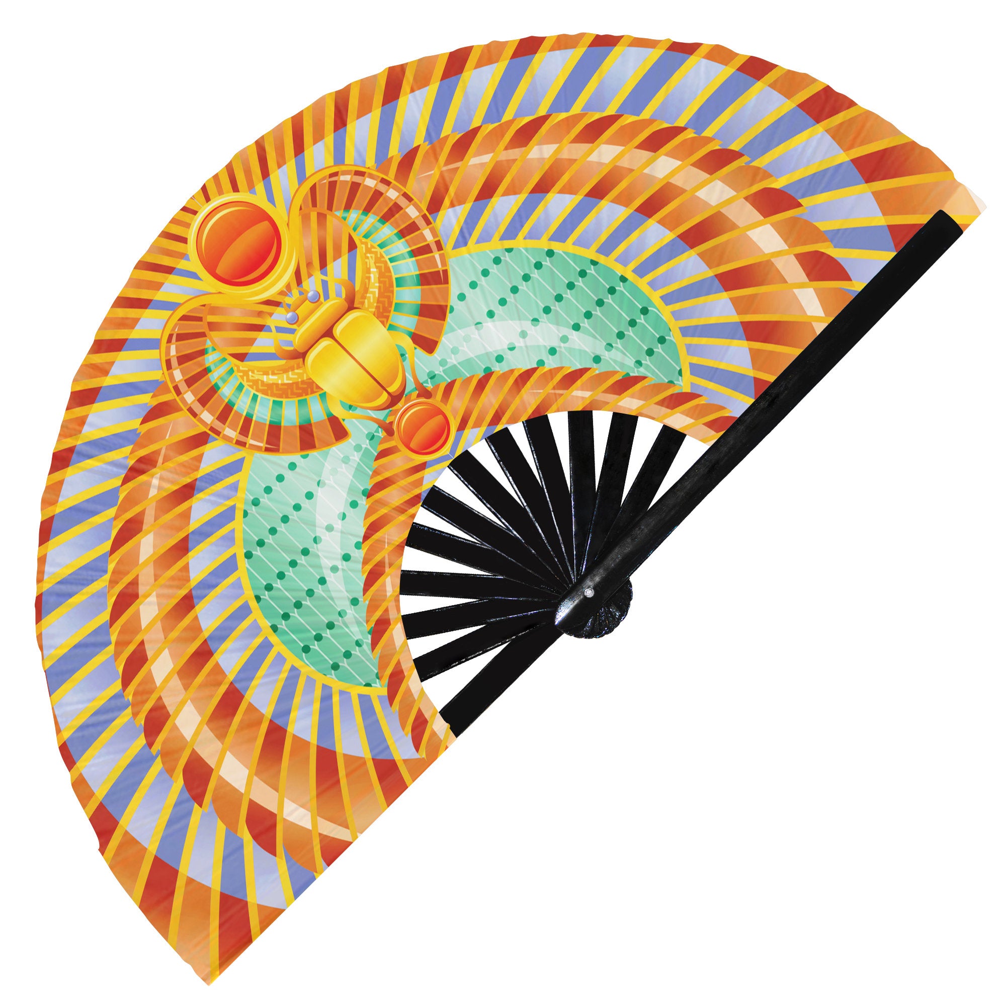 Egyptian UV Glow Hand Fan | Egyptian UV Glow Hand Fan Egyptian Slave C