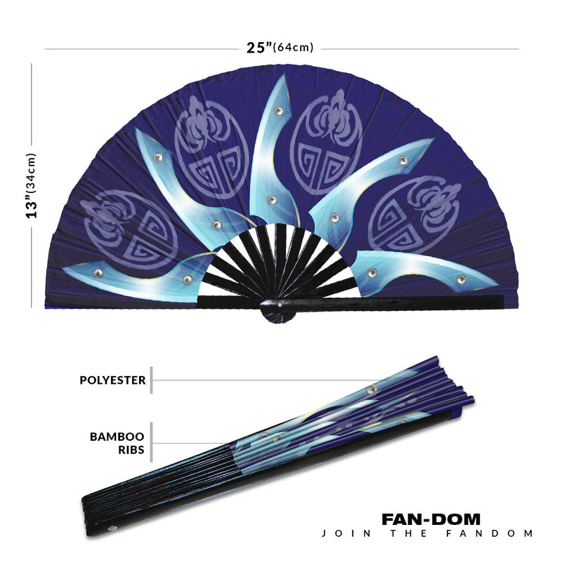 Kitana Hand Fan | Folding Fan UV Glow Hand Fans Cosplay Hand Fan Halloween Kitana Fan Folding UV Glow Bamboo Fan Kitana Accessory Kitana Cosplay
