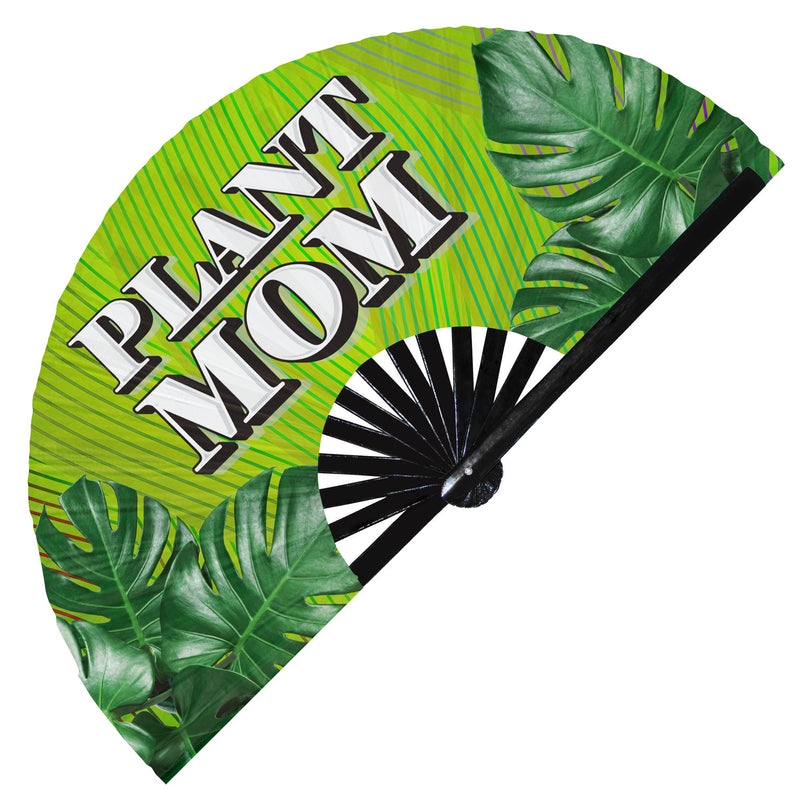 Plant Mom UV Glow Hand Fan Plant Lady Folding Hand Fan Plant Mommy Handheld Fan Plant Mama Botanist Gift Gardener Gift