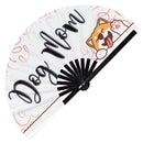 Dog Mom Bamboo Hand Fan