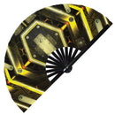 Cyberpunk Bamboo Hand Fan