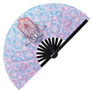 Bohemian Lotus Zen Bamboo hand fan