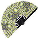 Optical Illusion Bamboo Hand Fan