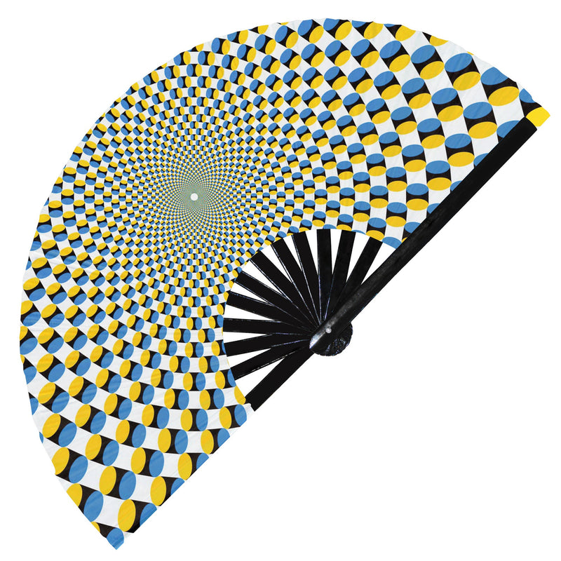 Optical Illusion Hand Fan | Vortex Handheld Fan Illusion Fan 3D Illusion Hand Fan Vortex Illusion Fans