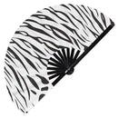 Tiger Print Pattern Bamboo Hand Fan