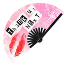 large hand fan, clack fan, folding fan, rave hand fan, dance fan, clack fan, UV glow hand fan, Grande hand fan