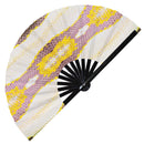 Snake Print Pattern Bamboo Hand Fan