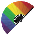 Pride Flag LGBT UV Glow Foldable Hand Fan Gay Pride Rainbow Pattern Handheld Fan bi LGBTQ Rainbow Print Fan Colorful Pride gifts Print Fan