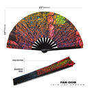 Owls Hand fan UV glow - NO SLEEP large rave fan