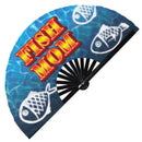 Fish Mom Bamboo Hand Fan