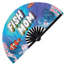Fish Mom Bamboo Hand Fan
