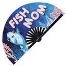 Fish Mom Bamboo Hand Fan