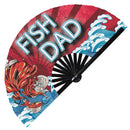 Fish Dad UV Glow Hand Fan Fish Dude Folding Hand Fan koi Daddy Handheld Fan Fish papa Fish Lovers Gift Fish pet Owners Gift