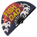 Fish Dad Bamboo Hand Fan
