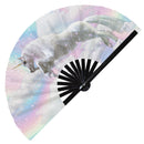 Unicorn Bamboo hand fan