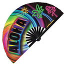 Aloha Hawaii Bamboo Hand Fan