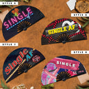 Valentines Single Bamboo hand fan