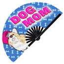 Dog Mom Bamboo Hand Fan