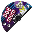 Dog Mom Bamboo Hand Fan