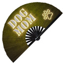 Dog Mom Bamboo Hand Fan