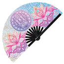 Bohemian Lotus Zen Bamboo hand fan