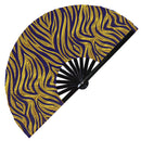 Tiger Print Pattern Bamboo Hand Fan