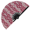 Snake Print Pattern Bamboo Hand Fan
