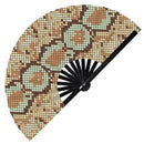 Snake Print Pattern Bamboo Hand Fan