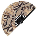Snake Print Pattern Bamboo Hand Fan