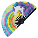 Unicorn Bamboo hand fan