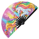 Unicorn Bamboo hand fan