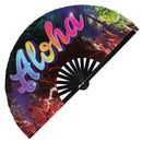 Aloha Hawaii Bamboo Hand Fan