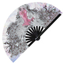 Flower Woman Bamboo Hand Fan