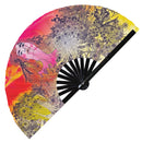 Flower Woman Bamboo Hand Fan