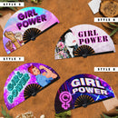 Girl Power Bamboo Hand Fan