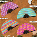 Easter Egg Pattern Bamboo Hand Fan