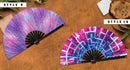Rave Lights Bamboo Hand Fan