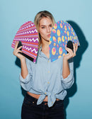 Easter Egg Pattern Bamboo Hand Fan