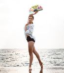 Easter Bunny Egg Bamboo Hand Fan