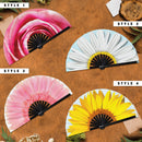 Easter Spring Flower Bamboo Hand Fan
