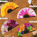 Easter Spring Flower Bamboo Hand Fan