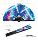 Rave Lights Bamboo Hand Fan