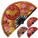 2021 decorative fan chinese new year fan japanese fan UV glow hand fan year of the ox fan chinese ox hand fan Kung Hei Fat Choy new year supplies Ox chinese new year