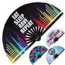 EDM hand fan UV glow fluorescent clack fan - Party Circuit Event Festival Fans