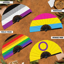 Pride Flag LGBTQA Bamboo Hand Fan