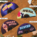 Drag Queen Slangs Bamboo Hand Fan