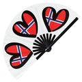 National flags foldable hand fans - ESC flags gifts