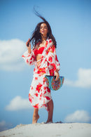 Mandala Dot Bamboo Hand Fan